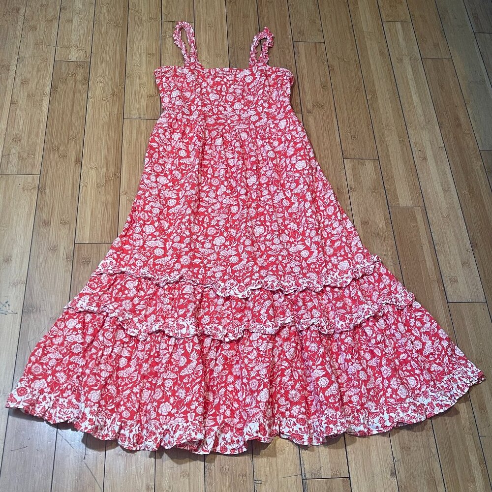 Universal Thread Goods Co Woman Red White Floral Summer Dress Wmn Sz M